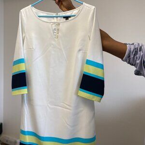 Ann Taylor Palin White Mini/Midi Dress